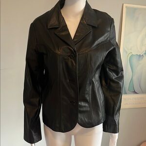 Women's Black Leather Jacket